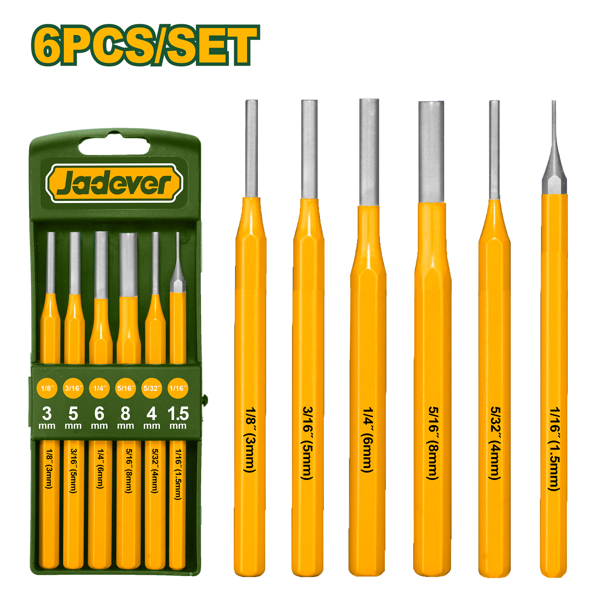 Jeu de 6 poinçons