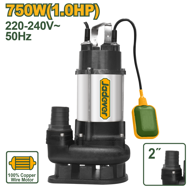 Pompe submersible pour eaux usées inox
