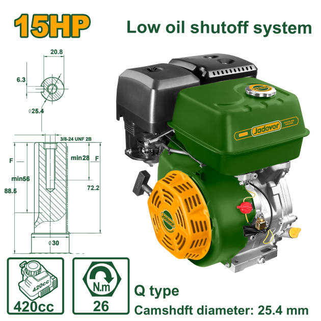 Moteur à essence 15HP