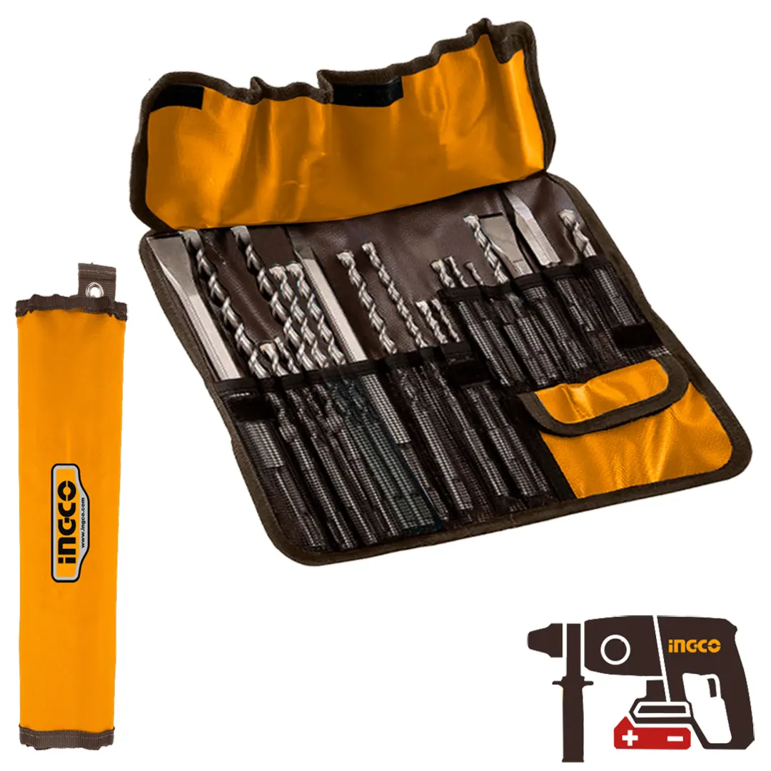 Burins et meches ingco 19pcs
