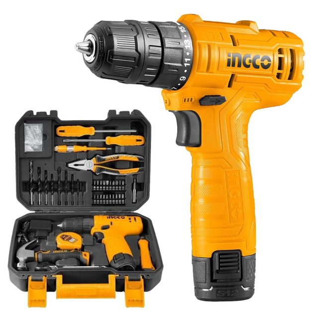 Caisse a outils 81pcs visseuse 12v ingco