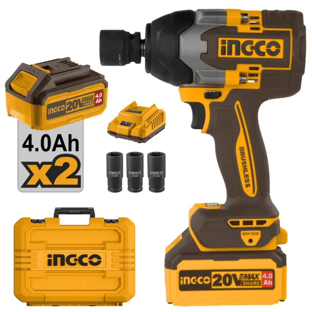 Cle a choc 20v 4a brushless ingco
