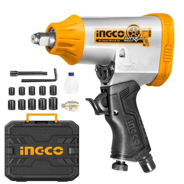 Cle a choc pneumatique 16pcs ingco