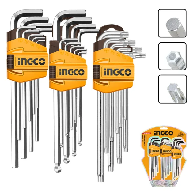 Cles hexagonales et torx ingco 27 pcs