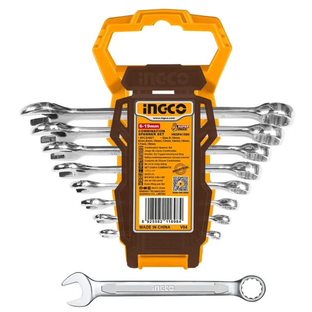 Cles mixtes ingco 8pcs 6-19mm