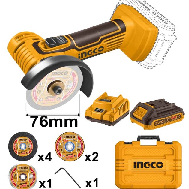 Disqueuse ingco 20v en valise