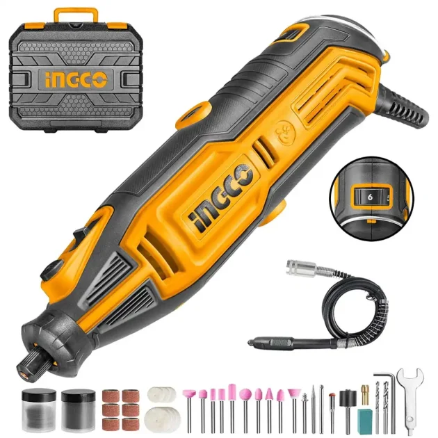 Meuleuse droite 130w 109pcs ingco