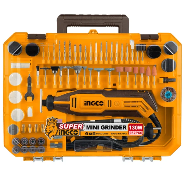 Meuleuse droite ingco 130w 252 pcs