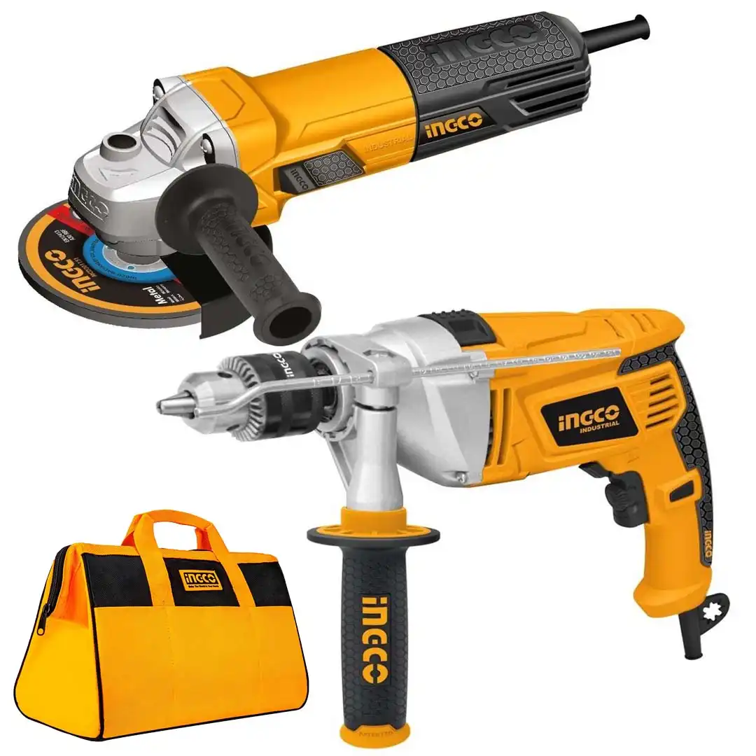 Pack meule perceuse ingco 1100w avec sac