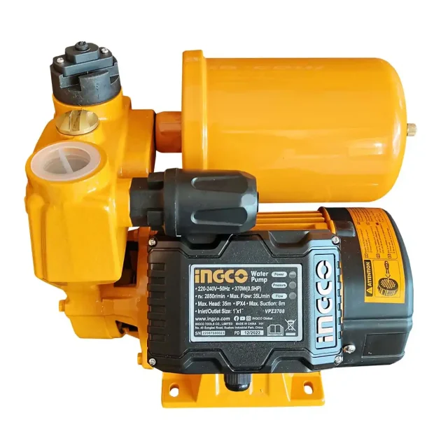 Pompe a eau surpresseur 0.5hp 370w ingco