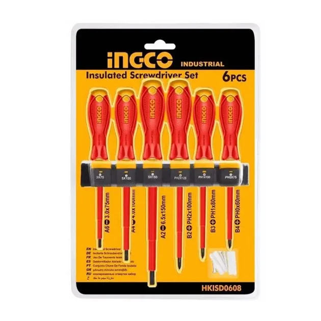Tournevis ingco 6 pcs isolants 1000v